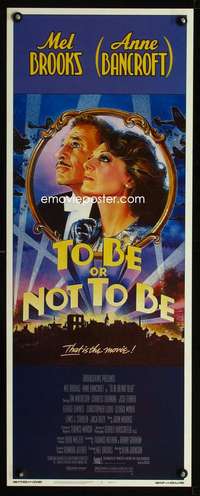 s389 TO BE OR NOT TO BE insert movie poster '83 Mel Brooks, Struzan