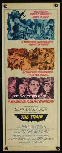 s400 TRAIN insert movie poster '65 Burt Lancaster, Frankenheimer