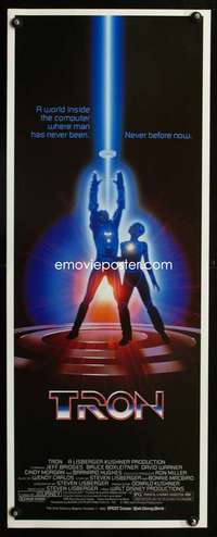 s408 TRON insert movie poster '82 Walt Disney sci-fi, Jeff Bridges