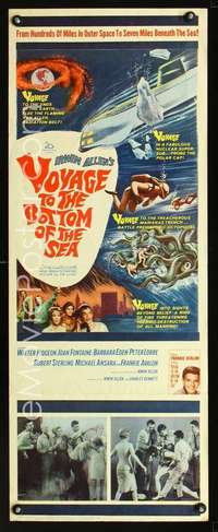 s438 VOYAGE TO THE BOTTOM OF THE SEA insert movie poster '61 Pidgeon