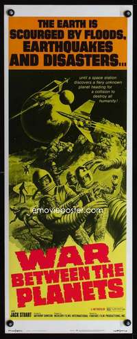 s445 WAR BETWEEN THE PLANETS insert movie poster '71 Italian sci-fi!