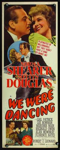 s451 WE WERE DANCING insert movie poster '42 Norma Shearer, Douglas