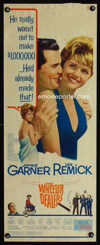 s456 WHEELER DEALERS insert movie poster '63 James Garner, Lee Remick