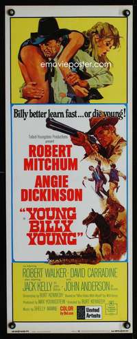 s488 YOUNG BILLY YOUNG insert movie poster '69 Bob Mitchum, Dickinson
