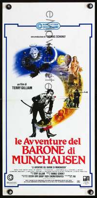 s500 ADVENTURES OF BARON MUNCHAUSEN Italian locandina movie poster '89
