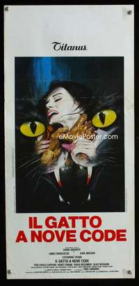 s532 CAT O' NINE TAILS Italian locandina movie poster '71 Argento