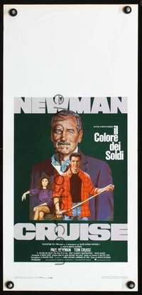 s541 COLOR OF MONEY Italian locandina movie poster '86 Tanenbaum art!