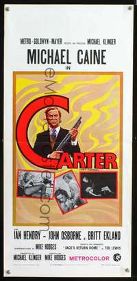 s576 GET CARTER Italian locandina movie poster '71 Caine, Ekland
