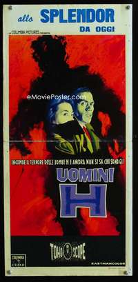 s586 H MAN Italian locandina movie poster '59 Ishiro Honda, cool art!