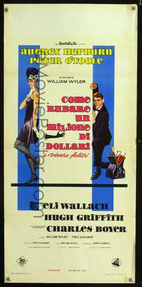 s595 HOW TO STEAL A MILLION Italian locandina movie poster '66 Hepburn
