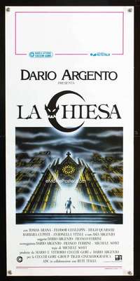 s537 CHURCH Italian locandina movie poster '89 Gorial cathedral art!