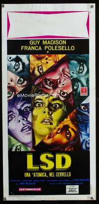s624 LSD Italian locandina movie poster '67 classic Morini drug art!