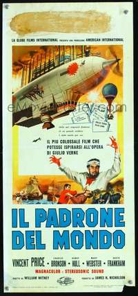 s633 MASTER OF THE WORLD Italian locandina movie poster '61 Verne