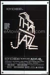 t017 ALL THAT JAZZ one-sheet movie poster '79 Roy Scheider, Bob Fosse musical!