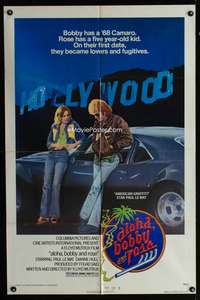 t019 ALOHA, BOBBY & ROSE one-sheet movie poster '75 Paul Le Mat by 1968 Chevy Camaro!