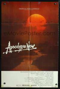 t029 APOCALYPSE NOW advance one-sheet movie poster '79 Francis Ford Coppola, great Bob Peak art!