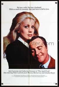 t031 APRIL FOOLS int'l one-sheet movie poster '69 Jack Lemmon, Catherine Deneuve