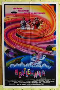 t051 BEATLEMANIA one-sheet movie poster '81 great artwork of The Beatles by Kim Passey!