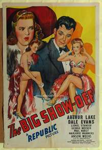 t066 BIG SHOW OFF one-sheet movie poster '45 sexiest artwork of solo Dale Evans!