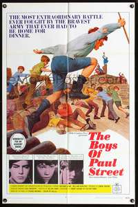 t081 BOYS OF PAUL STREET one-sheet movie poster '69 Hungarian rebel kids!