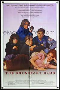 t082 BREAKFAST CLUB one-sheet poster '85 John Hughes, Emilio Estevez, Molly Ringwald, cult classic!