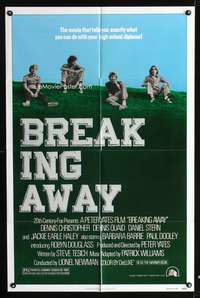 t083 BREAKING AWAY one-sheet movie poster '79 Dennis Christopher, Dennis Quaid