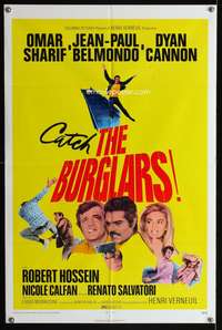 t098 BURGLARS one-sheet movie poster '72 Omar Sharif, Jean-Paul Belmondo, Dyan Cannon