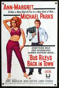 t099 BUS RILEY'S BACK IN TOWN one-sheet movie poster '65 sexy scandalous Ann-Margret!