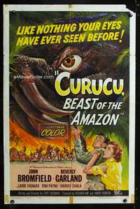 t160 CURUCU BEAST OF THE AMAZON one-sheet movie poster '56 Universal horror