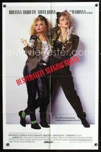 t178 DESPERATELY SEEKING SUSAN one-sheet movie poster '85 bad girls Madonna & Rosanna Arquette!