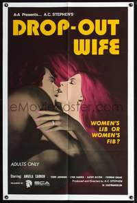 t204 DROP-OUT WIFE one-sheet movie poster '72 Ed Wood, women's lib or women's fib!