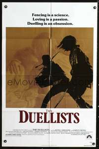 t207 DUELLISTS one-sheet movie poster '77 Ridley Scott, Keith Carradine, Harvey Keitel, fencing!