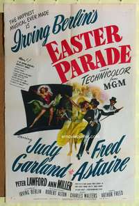 t213 EASTER PARADE style D one-sheet movie poster '48 Judy Garland, Fred Astaire, Irving Berlin
