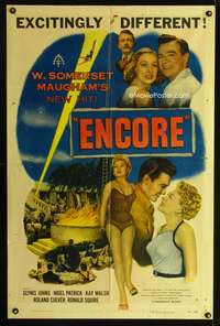 t220 ENCORE one-sheet movie poster '52 W. Somerset Maugham, Glynis Johns, English!