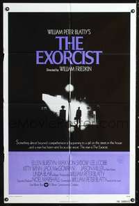 t232 EXORCIST int'l one-sheet movie poster '74 William Friedkin, Max Von Sydow, horror classic!
