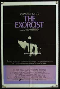 t231 EXORCIST one-sheet movie poster '74 William Friedkin, Max Von Sydow, horror classic!