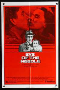 t233 EYE OF THE NEEDLE one-sheet movie poster '81 Donald Sutherland, Ken Follett