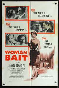 t328 INSPECTOR MAIGRET one-sheet movie poster R59 bad girl Annie Girardot is Woman Bait!
