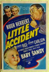 t366 LITTLE ACCIDENT one-sheet movie poster '39 adorable Baby Sandy, Hugh Herbert, Florence Rice