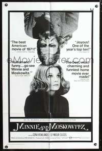 t404 MINNIE & MOSKOWITZ one-sheet movie poster '72 John Cassavetes, Gena Rowlands, Seymour Cassel