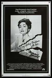t412 MOMMIE DEAREST one-sheet movie poster '81 Faye Dunaway as Joan Crawford!