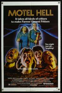 t425 MOTEL HELL one-sheet poster '80 it takes all kinds of critters to make Farmer Vincent Fritters!
