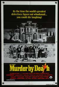 t434 MURDER BY DEATH one-sheet movie poster '76 Charles Addams artwork!