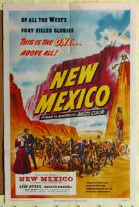 t446 NEW MEXICO one-sheet movie poster '50 Lew Ayres, Marilyn Maxwell