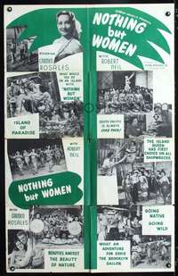 t455 NOTHING BUT WOMEN 28x44 one-sheet movie poster c50s Carmen Rosales going native, going wild!