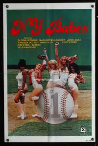 t439 N.Y. BABES one-sheet movie poster '79 sexiest baseball image ever!