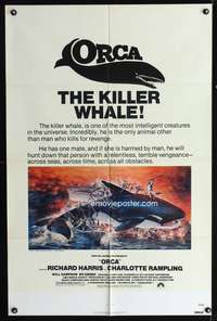 t472 ORCA one-sheet movie poster '77 John Berkey art of The Killer Whale!