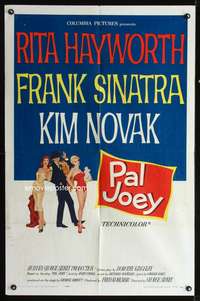 t479 PAL JOEY one-sheet movie poster '57 Frank Sinatra, sexy Rita Hayworth & Kim Novak!