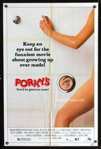 t493 PORKY'S one-sheet movie poster '82 Bob Clark teenage sex classic!