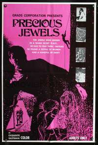 t496 PRECIOUS JEWELS one-sheet movie poster '69 she hid them in a warm secret place!